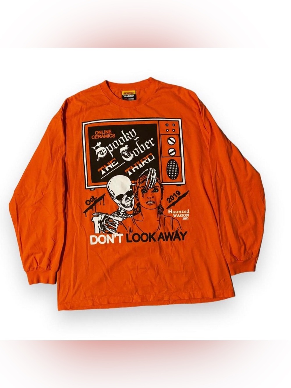 Online Ceramics x Haunted Wagon 2019 Spookytober Long Sleeve T-Shirt